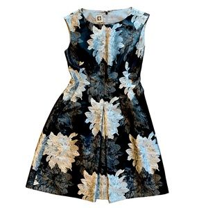 Ann Klein Black and White Floral Dress | Size 2